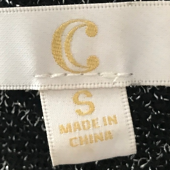 *4/$20* C - Black & Silver Long Sleeve Blouse Top. - Picture 7 of 7